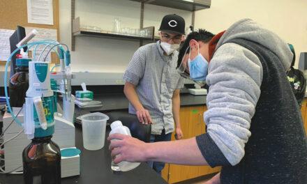 Students sample water for Tech project