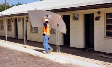 Asbestos remediation starts at Sands Motel