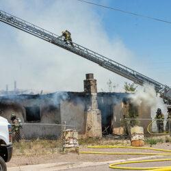 Multiple fire departments battle Sunday house fire in Socorro