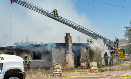 Multiple fire departments battle Sunday house fire in Socorro